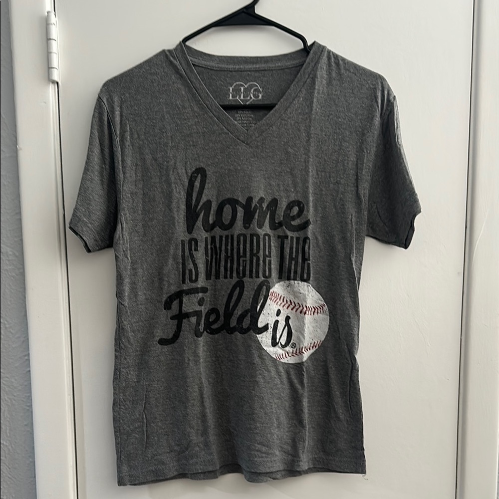 Live Love Gameday Gray V-Neck Graphic T-Shirt